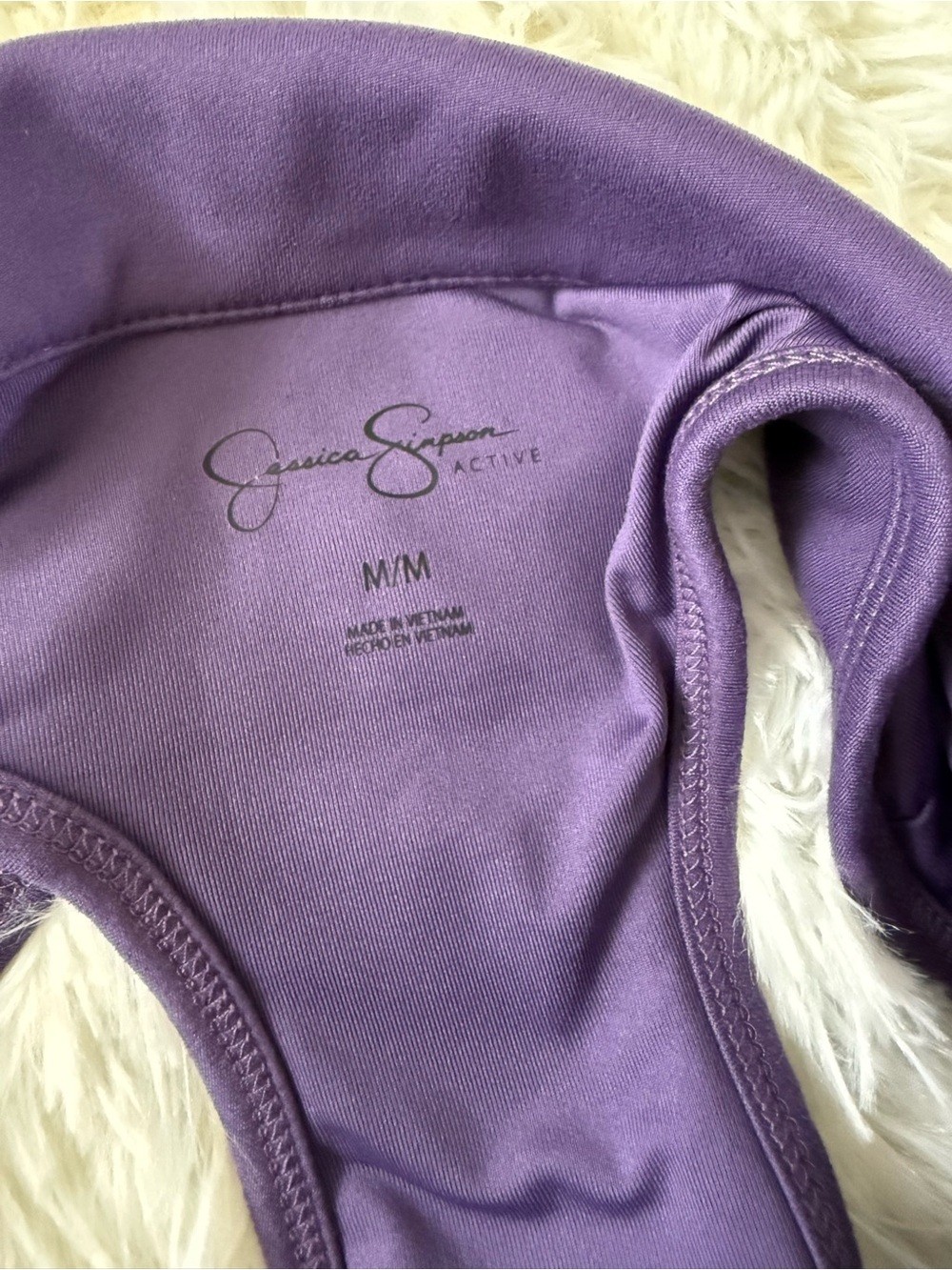 Jessica Simpson Lavender Athletic Crop Tank Top Sleeveless Workout Women’s Med - Picture 3 of 3
